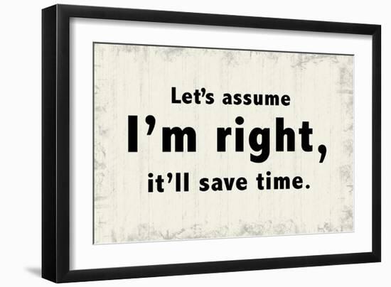 Let's Assume-Lauren Gibbons-Framed Art Print