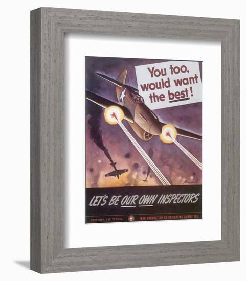 Let's Be Our Own Inspectors-J^ Howard Miller-Framed Art Print