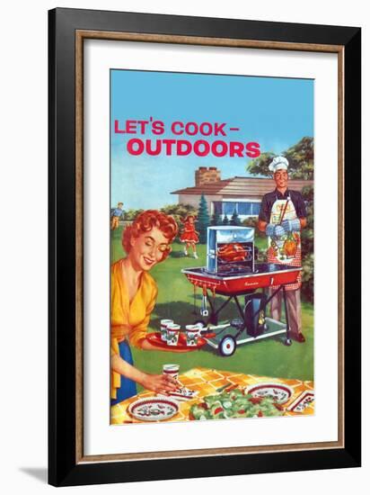 Let's Cook Outdoors-null-Framed Art Print