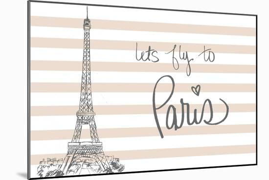 Let's Fly to Paris on Pink-Nicholas Biscardi-Mounted Art Print