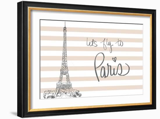 Let's Fly to Paris on Pink-Nicholas Biscardi-Framed Art Print