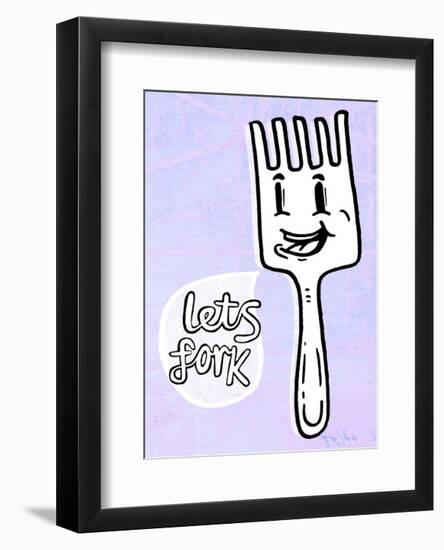 Let's Fork - Tommy Human Cartoon Print-Tommy Human-Framed Art Print