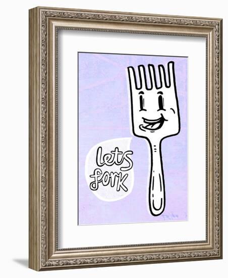 Let's Fork - Tommy Human Cartoon Print-Tommy Human-Framed Art Print