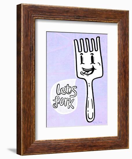 Let's Fork - Tommy Human Cartoon Print-Tommy Human-Framed Art Print