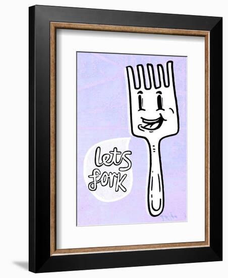 Let's Fork - Tommy Human Cartoon Print-Tommy Human-Framed Art Print