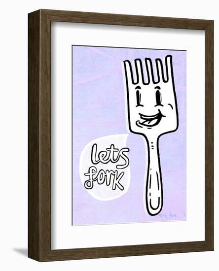 Let's Fork - Tommy Human Cartoon Print-Tommy Human-Framed Art Print