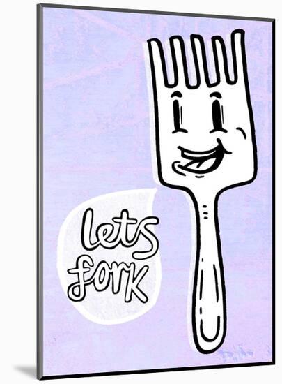 Let's Fork - Tommy Human Cartoon Print-Tommy Human-Mounted Art Print