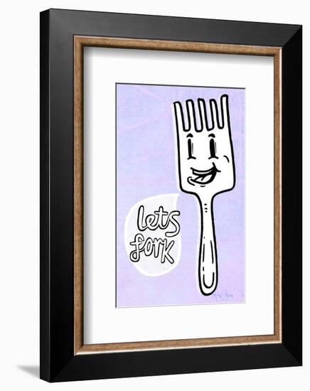 Let's Fork - Tommy Human Cartoon Print-Tommy Human-Framed Giclee Print