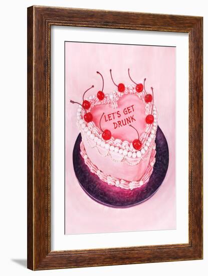 Let's Get Drunk / Pink Cake-Julia-Framed Giclee Print