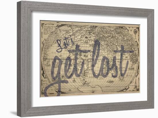 Let's Get Lost - 1562, World Map-null-Framed Giclee Print