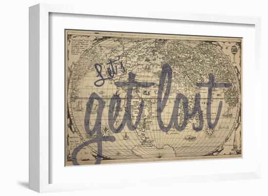 Let's Get Lost - 1562, World Map-null-Framed Giclee Print