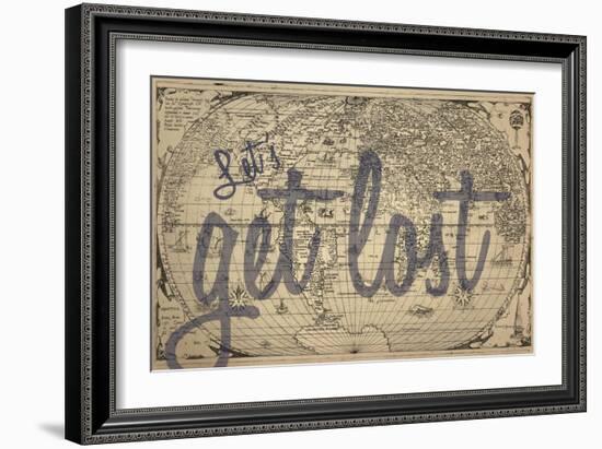 Let's Get Lost - 1562, World Map-null-Framed Giclee Print