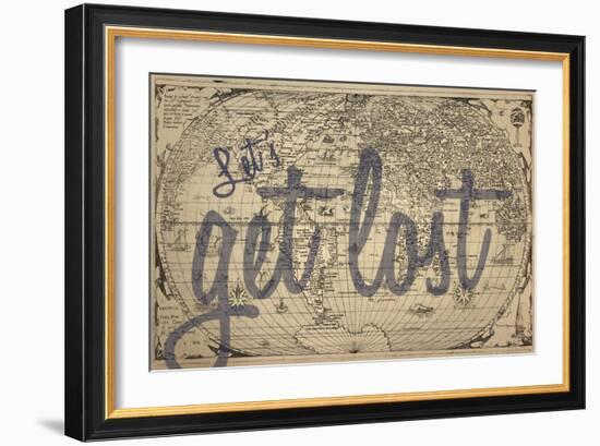 Let's Get Lost - 1562, World Map-null-Framed Giclee Print