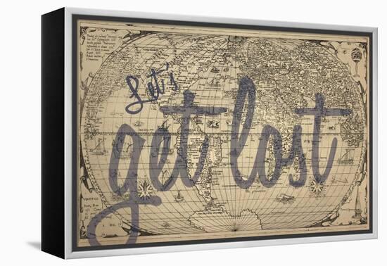 Let's Get Lost - 1562, World Map-null-Framed Premier Image Canvas