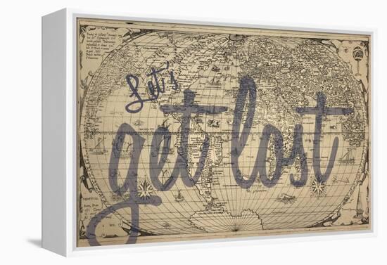 Let's Get Lost - 1562, World Map-null-Framed Premier Image Canvas