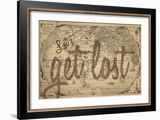 Let's Get Lost - 1562, World Map-null-Framed Giclee Print