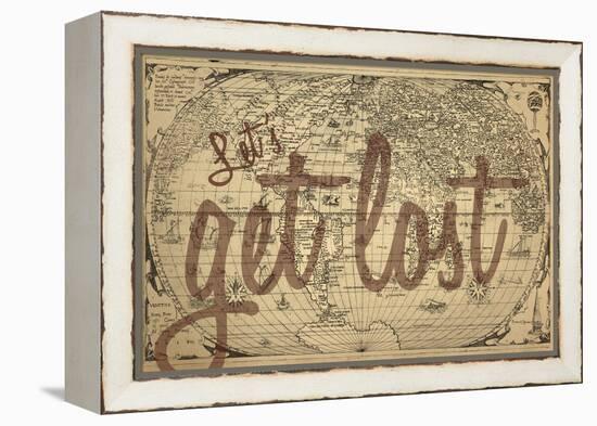 Let's Get Lost - 1562, World Map-null-Framed Premier Image Canvas