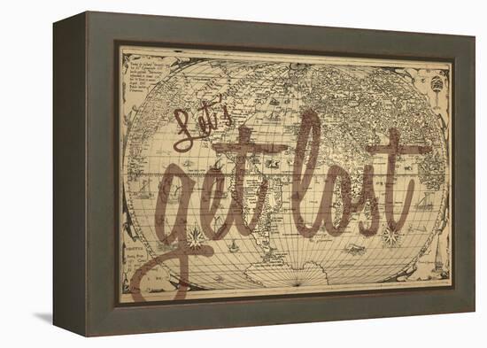 Let's Get Lost - 1562, World Map-null-Framed Premier Image Canvas