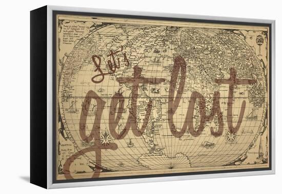 Let's Get Lost - 1562, World Map-null-Framed Premier Image Canvas