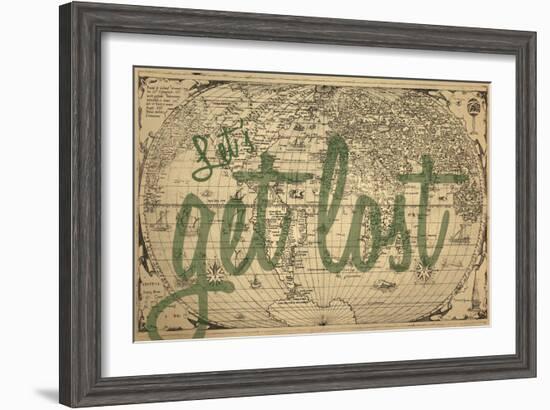 Let's Get Lost - 1562, World Map-null-Framed Giclee Print