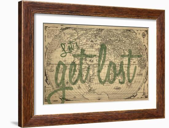 Let's Get Lost - 1562, World Map-null-Framed Giclee Print