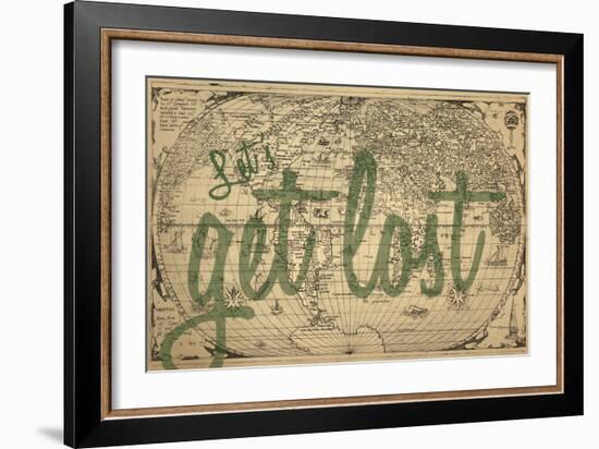 Let's Get Lost - 1562, World Map-null-Framed Giclee Print