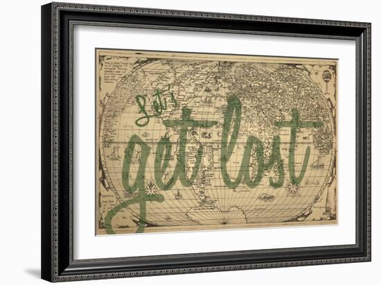 Let's Get Lost - 1562, World Map-null-Framed Giclee Print