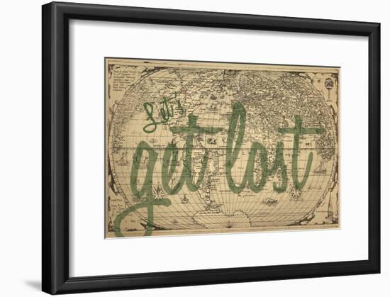 Let's Get Lost - 1562, World Map-null-Framed Giclee Print