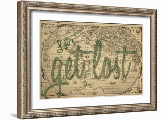 Let's Get Lost - 1562, World Map-null-Framed Premium Giclee Print