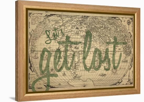 Let's Get Lost - 1562, World Map-null-Framed Premier Image Canvas