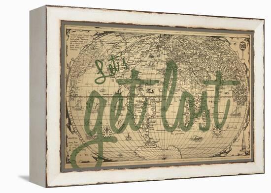 Let's Get Lost - 1562, World Map-null-Framed Premier Image Canvas