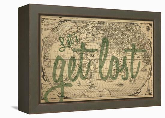 Let's Get Lost - 1562, World Map-null-Framed Premier Image Canvas