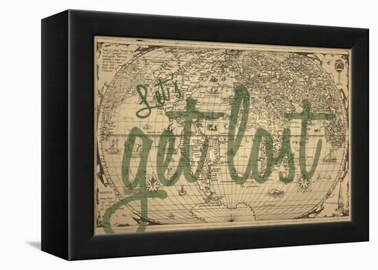 Let's Get Lost - 1562, World Map-null-Framed Premier Image Canvas