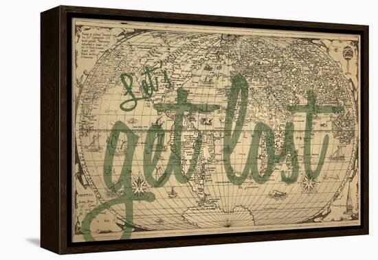 Let's Get Lost - 1562, World Map-null-Framed Premier Image Canvas