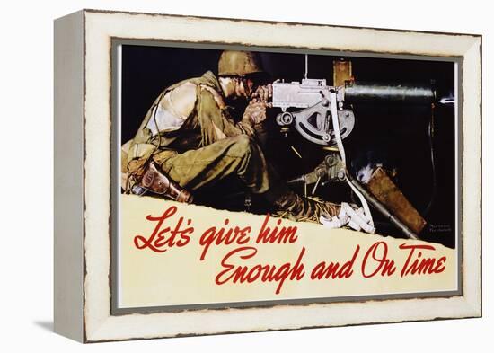 Let's Give Him Enough and on Time Poster-Norman Rockwell-Framed Premier Image Canvas