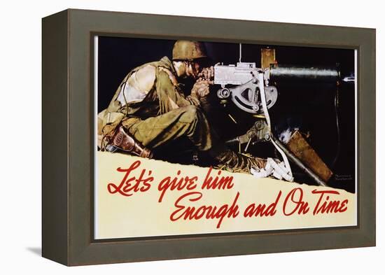 Let's Give Him Enough and on Time Poster-Norman Rockwell-Framed Premier Image Canvas