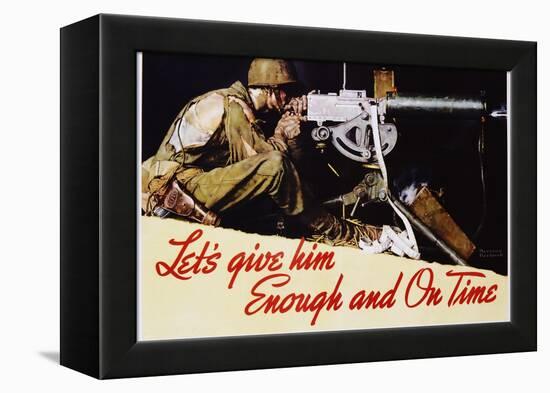 Let's Give Him Enough and on Time Poster-Norman Rockwell-Framed Premier Image Canvas