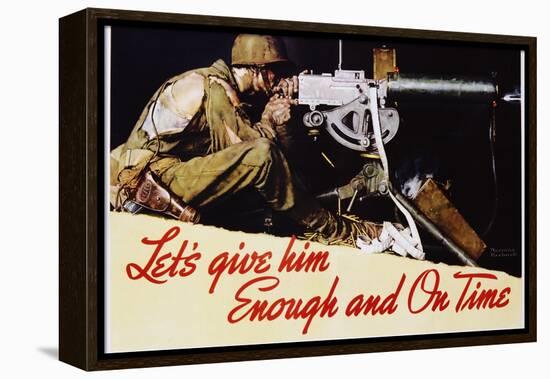 Let's Give Him Enough and on Time Poster-Norman Rockwell-Framed Premier Image Canvas