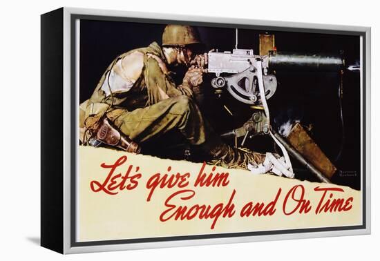 Let's Give Him Enough and on Time Poster-Norman Rockwell-Framed Premier Image Canvas