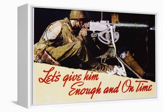 Let's Give Him Enough and on Time Poster-Norman Rockwell-Framed Premier Image Canvas