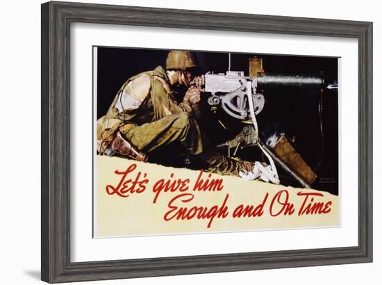 Let's Give Him Enough and on Time Poster-Norman Rockwell-Framed Giclee Print