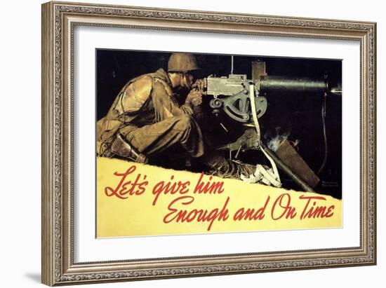 Let’s Give Him Enough and on Time-Norman Rockwell-Framed Giclee Print