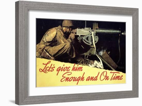 Let’s Give Him Enough and on Time-Norman Rockwell-Framed Giclee Print