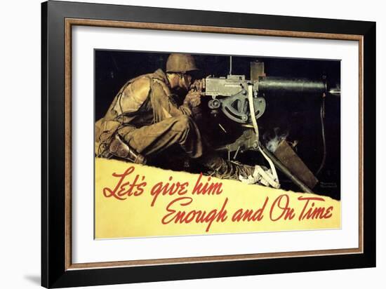 Let’s Give Him Enough and on Time-Norman Rockwell-Framed Giclee Print