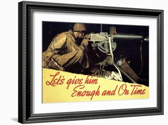 Let’s Give Him Enough and on Time-Norman Rockwell-Framed Giclee Print