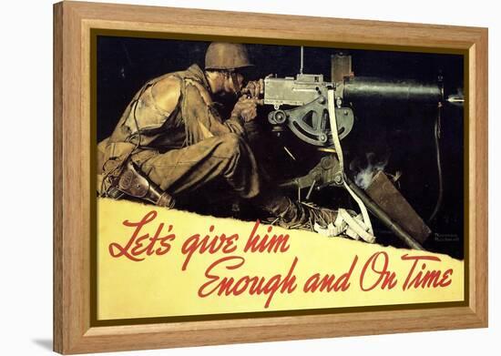 Let’s Give Him Enough and on Time-Norman Rockwell-Framed Premier Image Canvas