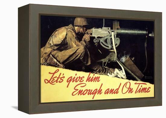 Let’s Give Him Enough and on Time-Norman Rockwell-Framed Premier Image Canvas