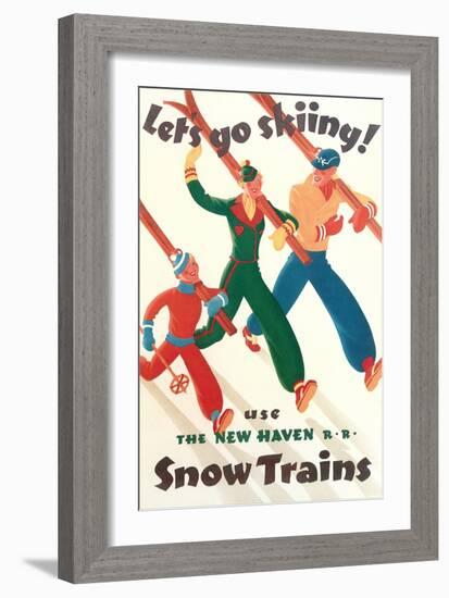 Let's Go Skiing Poster-null-Framed Art Print