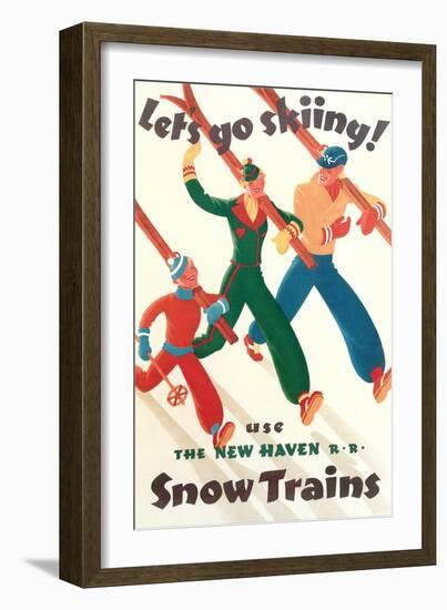 Let's Go Skiing Poster-null-Framed Art Print