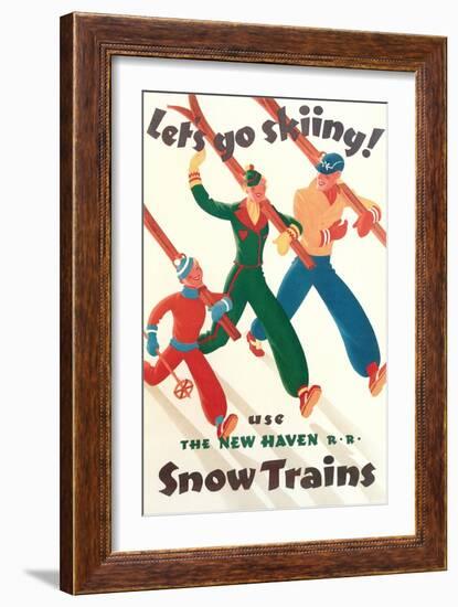 Let's Go Skiing Poster-null-Framed Art Print